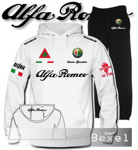 Tuta felpa hoodie printed - printed, alfa