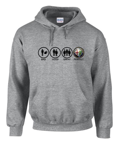 Felpa con cappuccio alfa romeo - felpa,