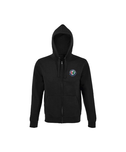 Felpa zip con cappuccio alfa - felpa,