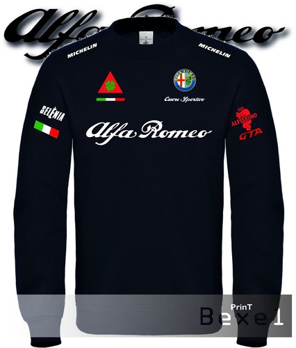 Felpa girocollo alfa romeo - girocollo,